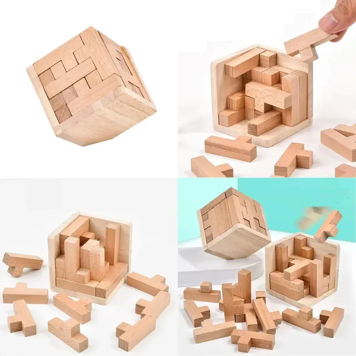 Wooden puzzle details