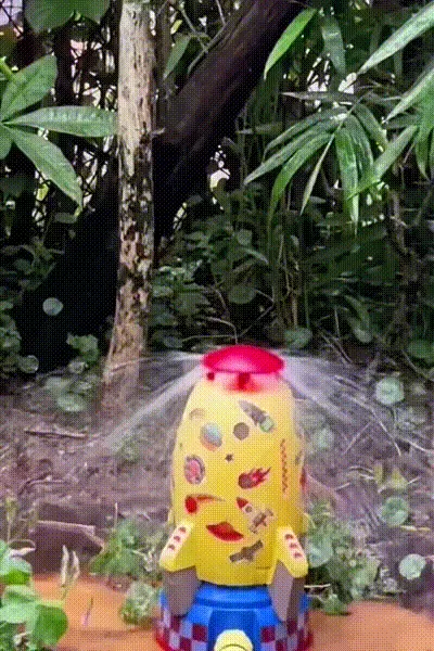 Kids Playing with Rocket Sprinkler
